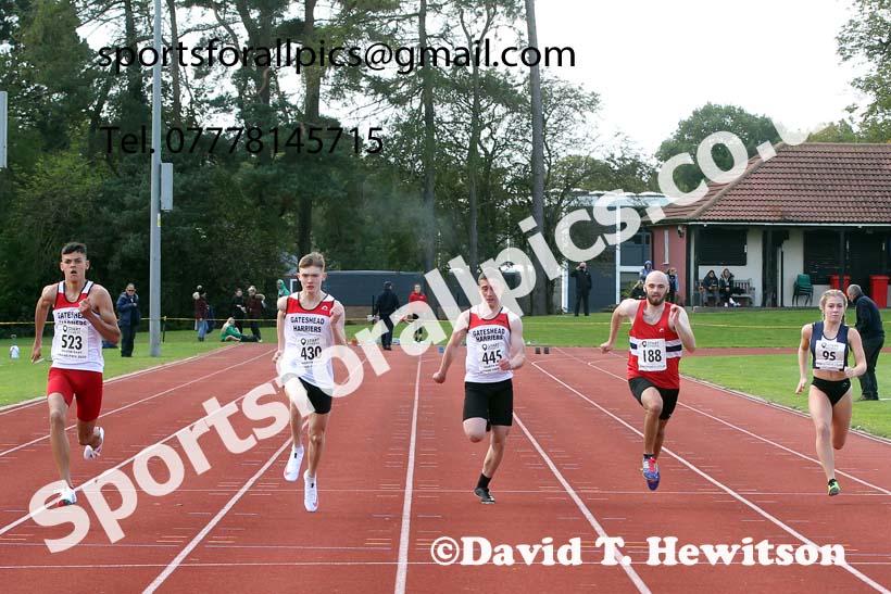 100 metres, NECAA Open Meeting, Morpeth, Sunday, September 27th. David T. Hewitson/Sports for All Pics